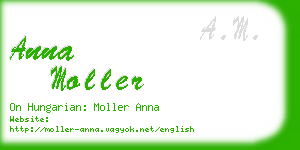 anna moller business card
